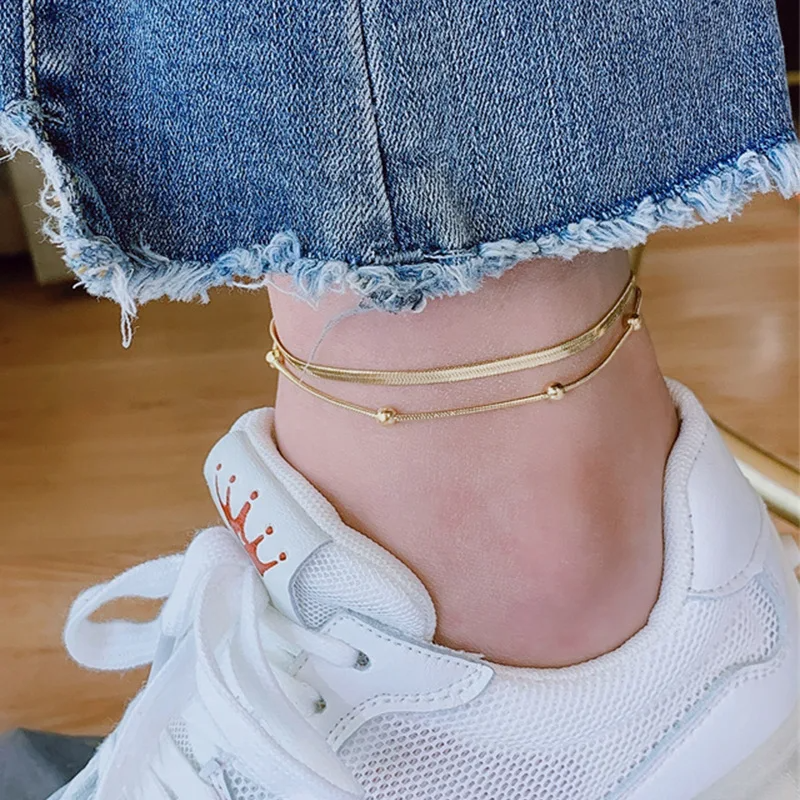 Minimalist Double-Layer Anklet