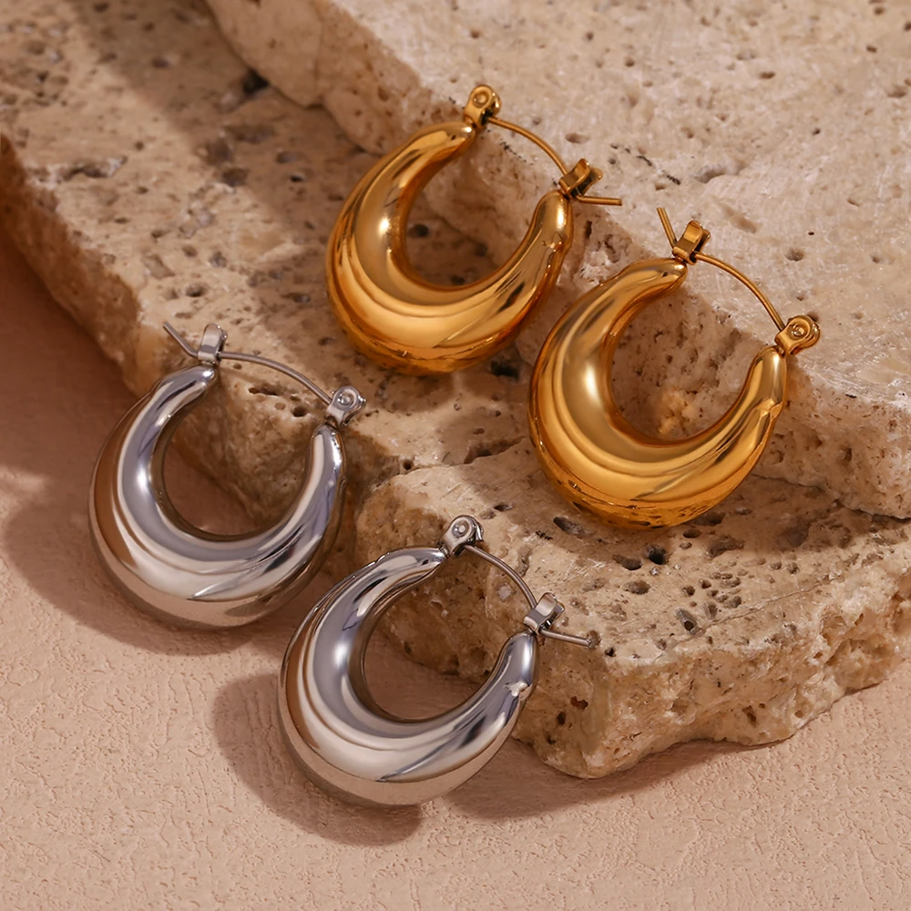 Luxe Crescent Hoops