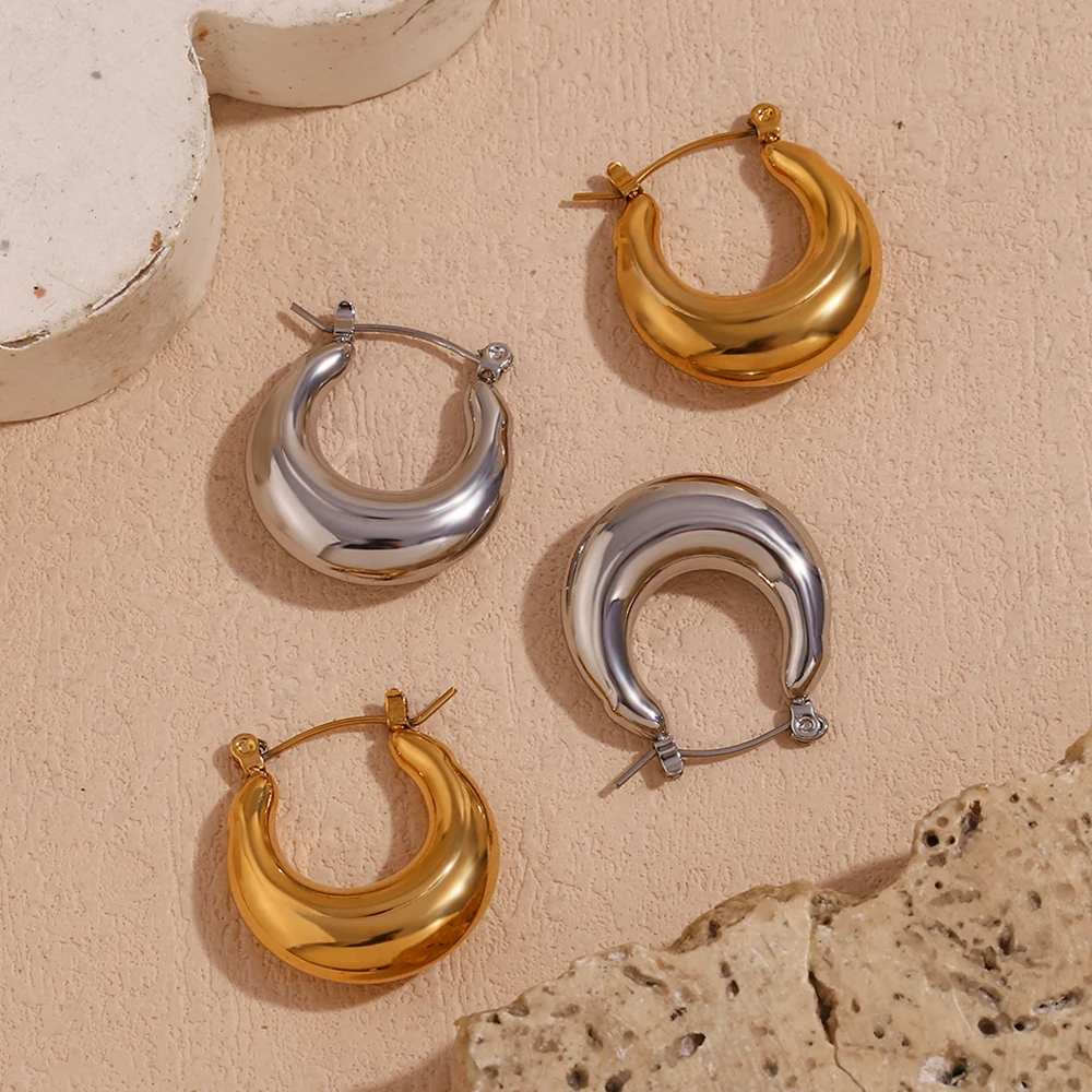 Luxe Crescent Hoops