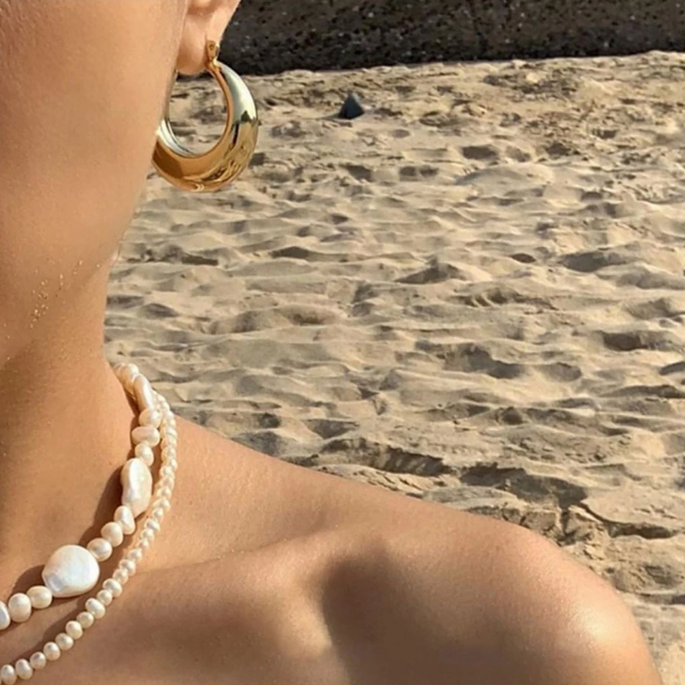 Triple Golden Eclipse Hoops Earrings Bundle