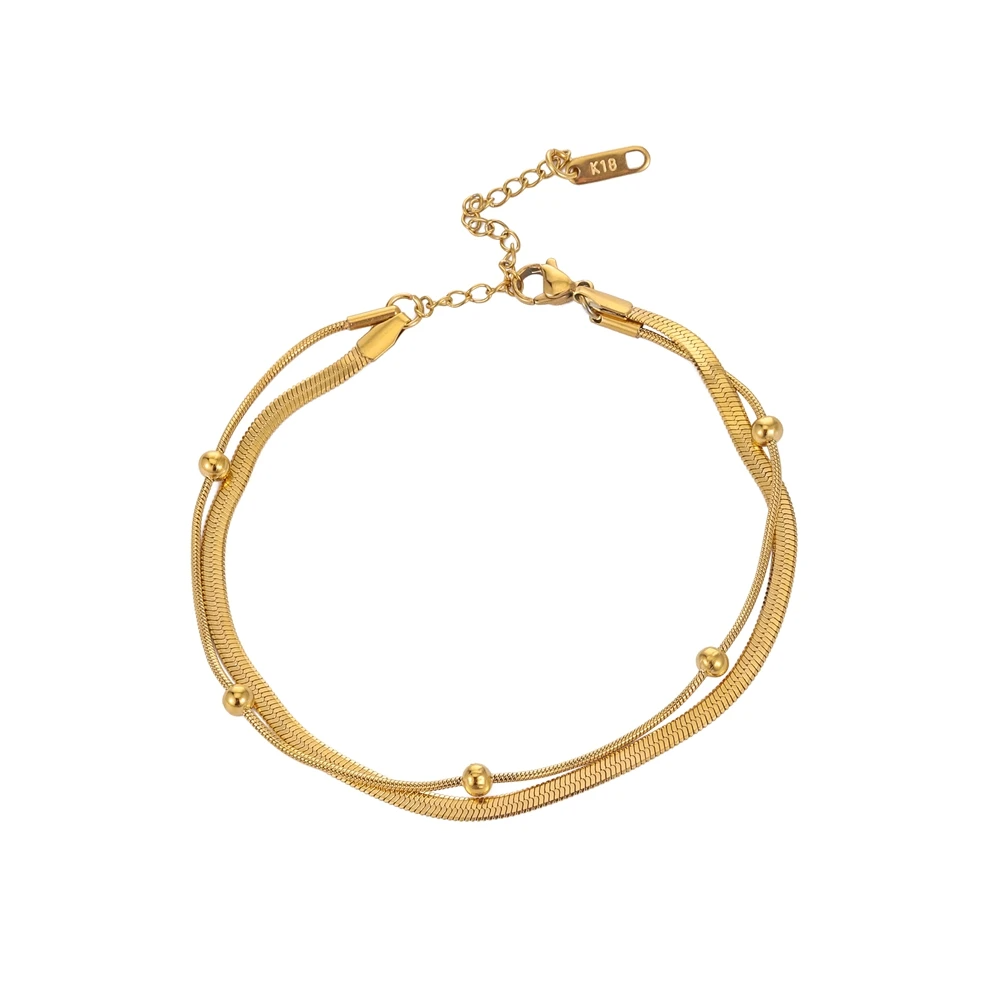 Minimalist Double-Layer Anklet