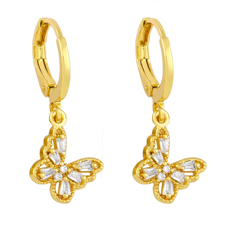 Butterfly Huggie Earrings