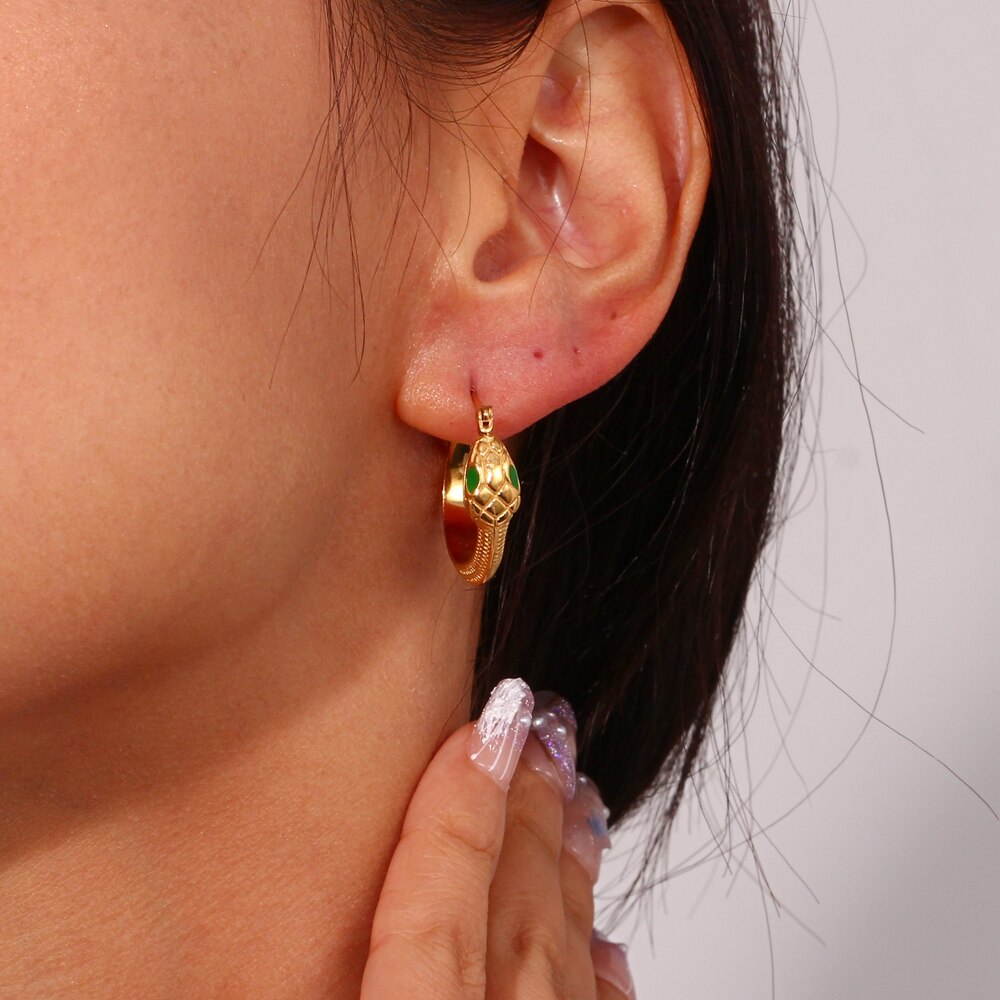 Viper Vogue Loops Earrings '18k Gold Plated'