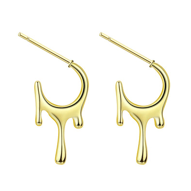 Dripping Gold Earrings '18k Gold Plated'