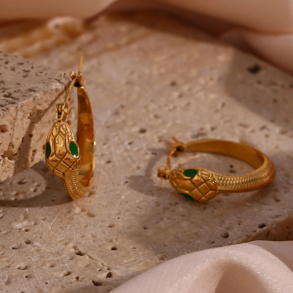Viper Vogue Loops Earrings '18k Gold Plated'