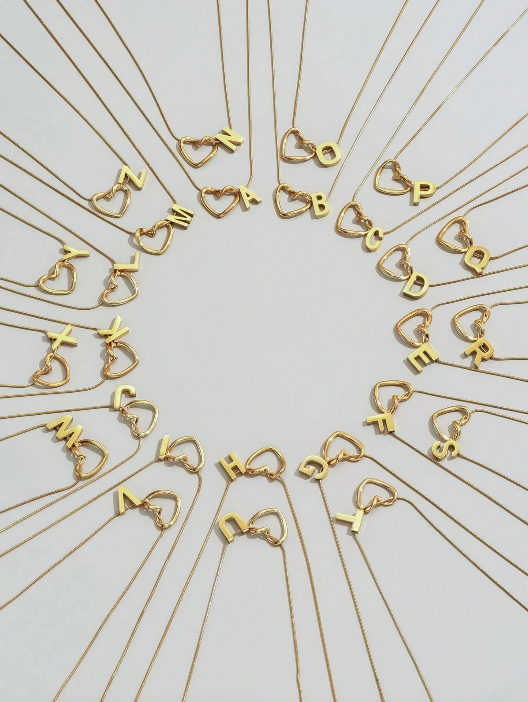 Heart of Mine Initial Necklace '18k Gold Plated'