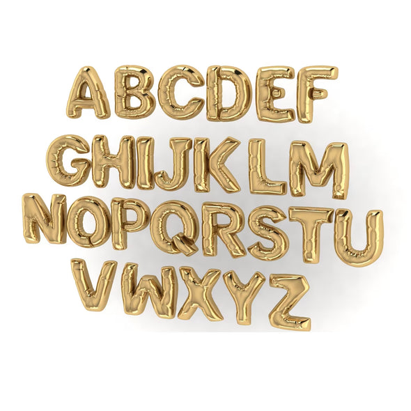 Balloon Alphabet Pendant '18k Gold Plated'
