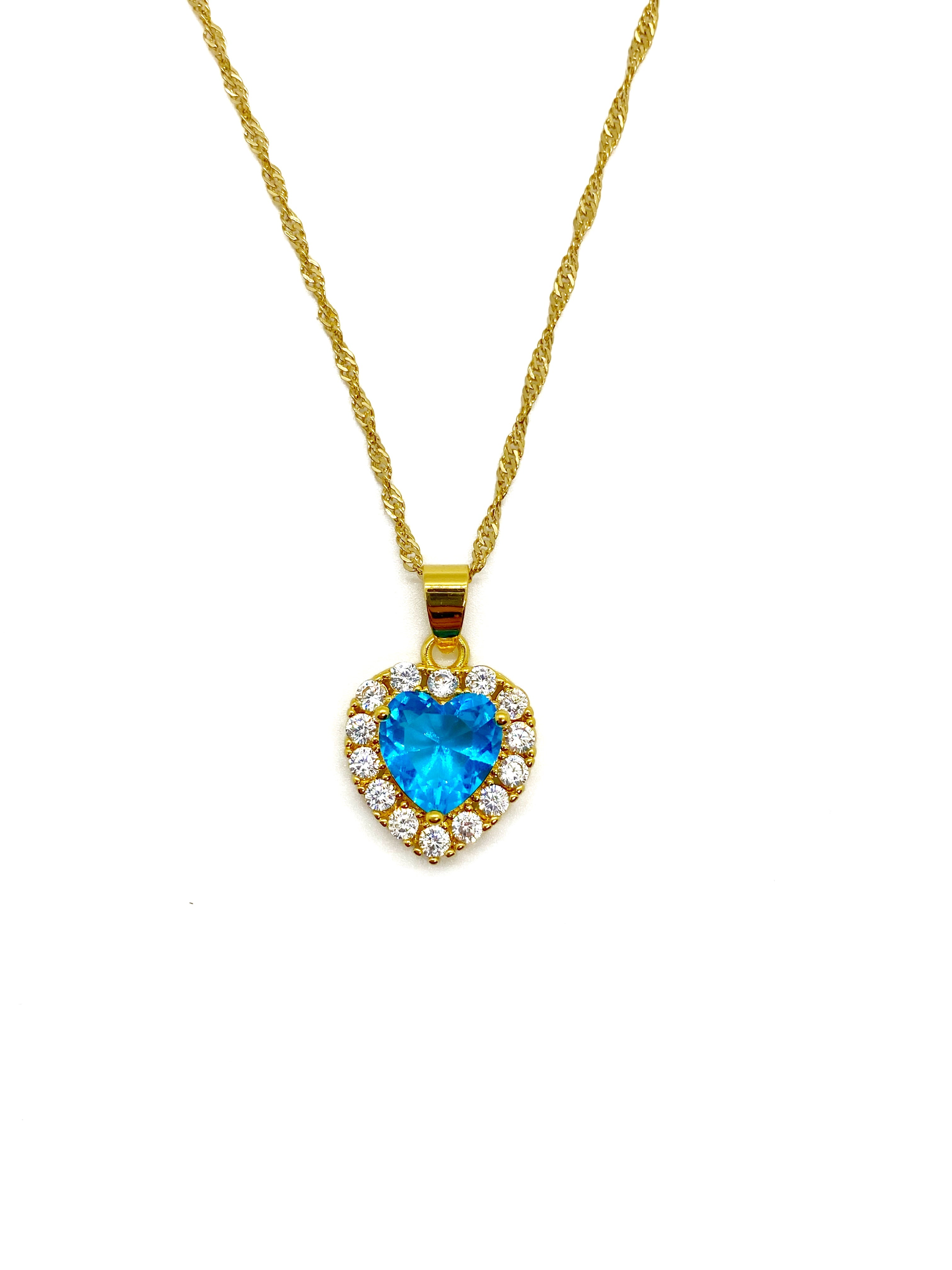 Diamond Heart Pendant '18k Gold Plated'