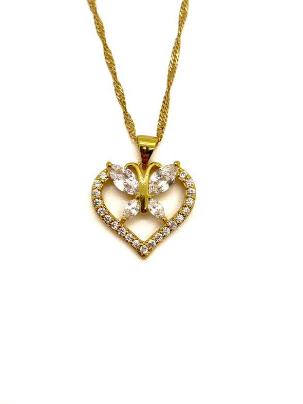 Butterfly Wishes Pendant '18k Gold Plated'