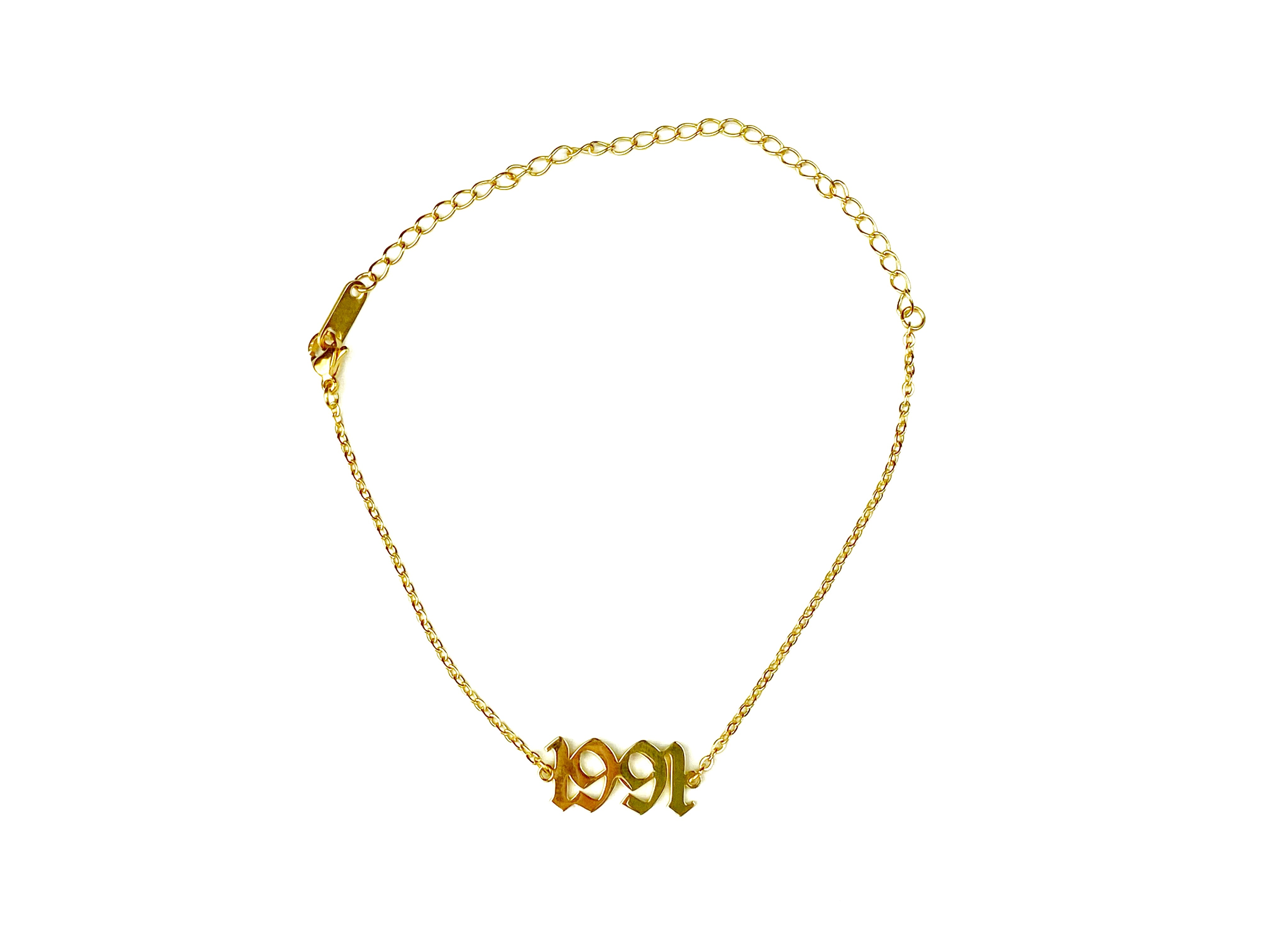 Old English Birth Year Anklet