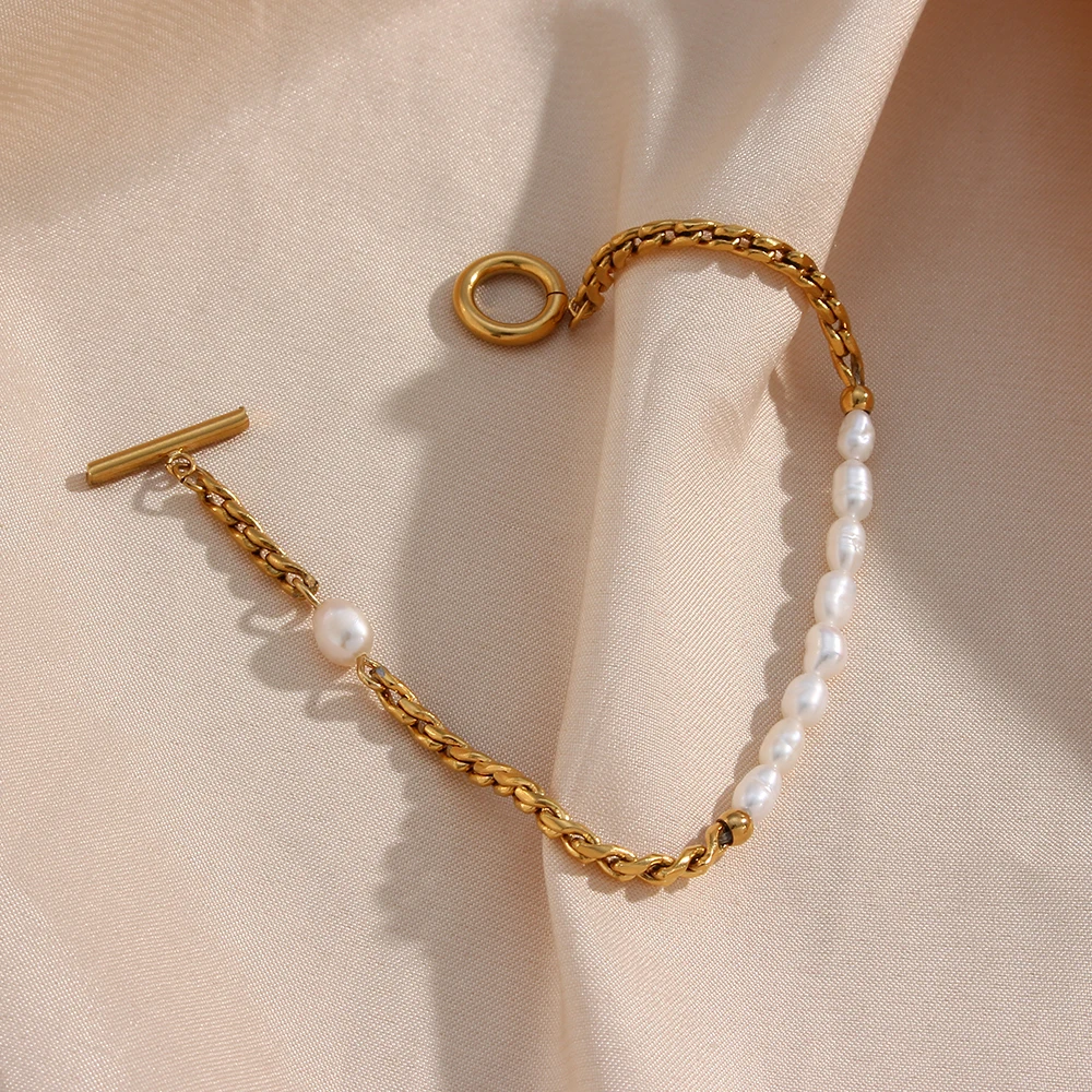 Ocean Pearl Chain Bracelet