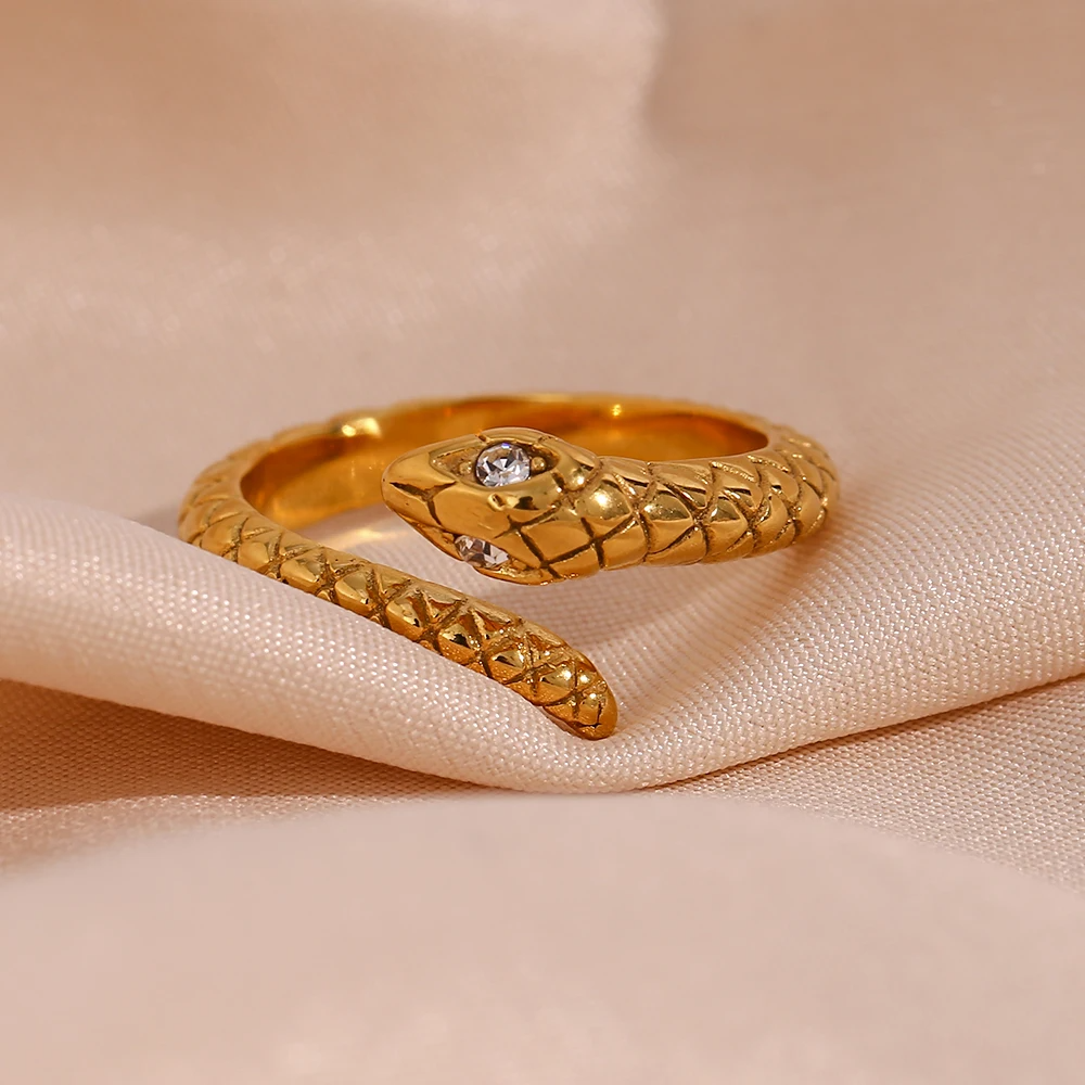 Serpentine Crystal Ring