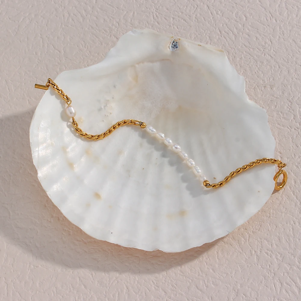 Ocean Pearl Chain Bracelet
