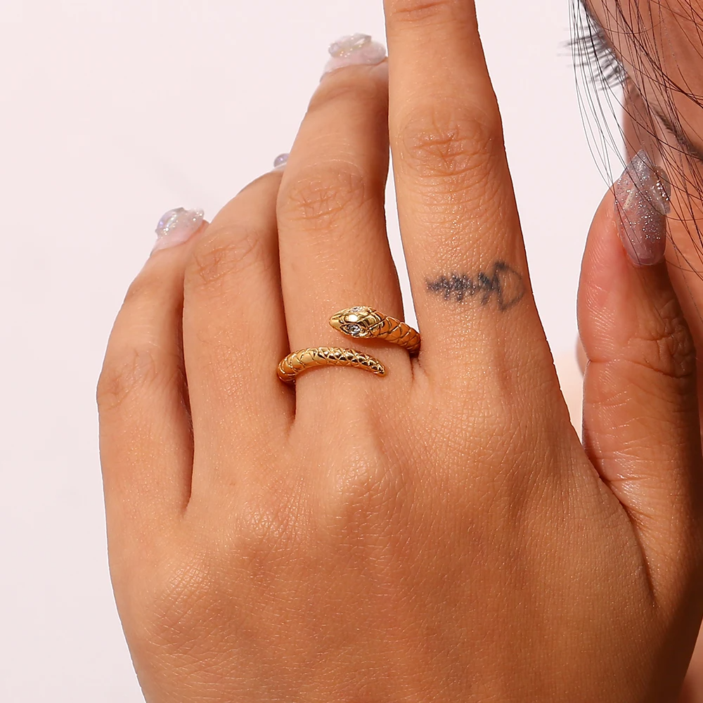 Serpentine Crystal Ring
