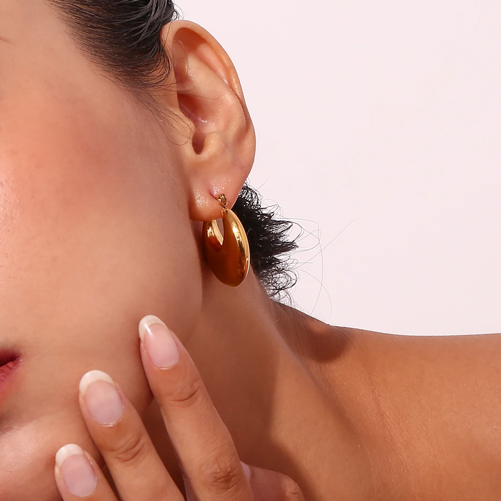 Luxe Crescent Hoops