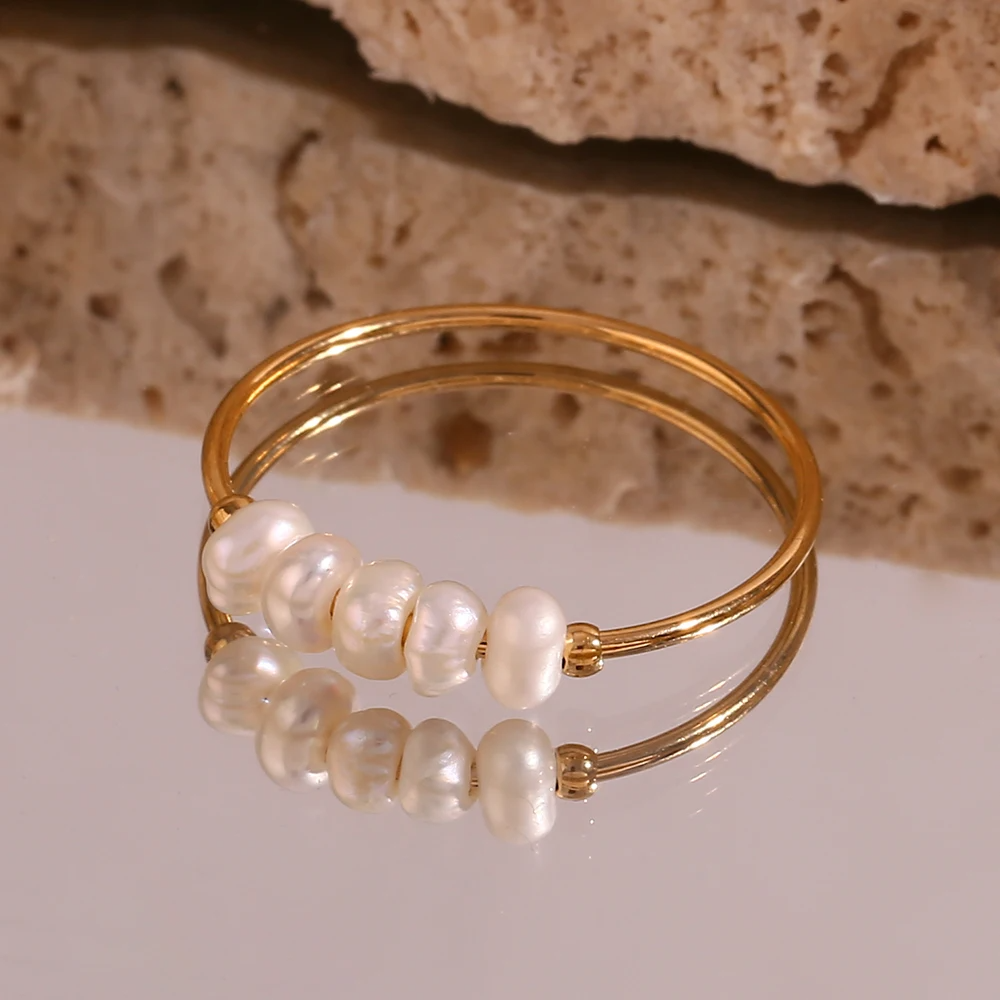 Lustrous Pearl Rings