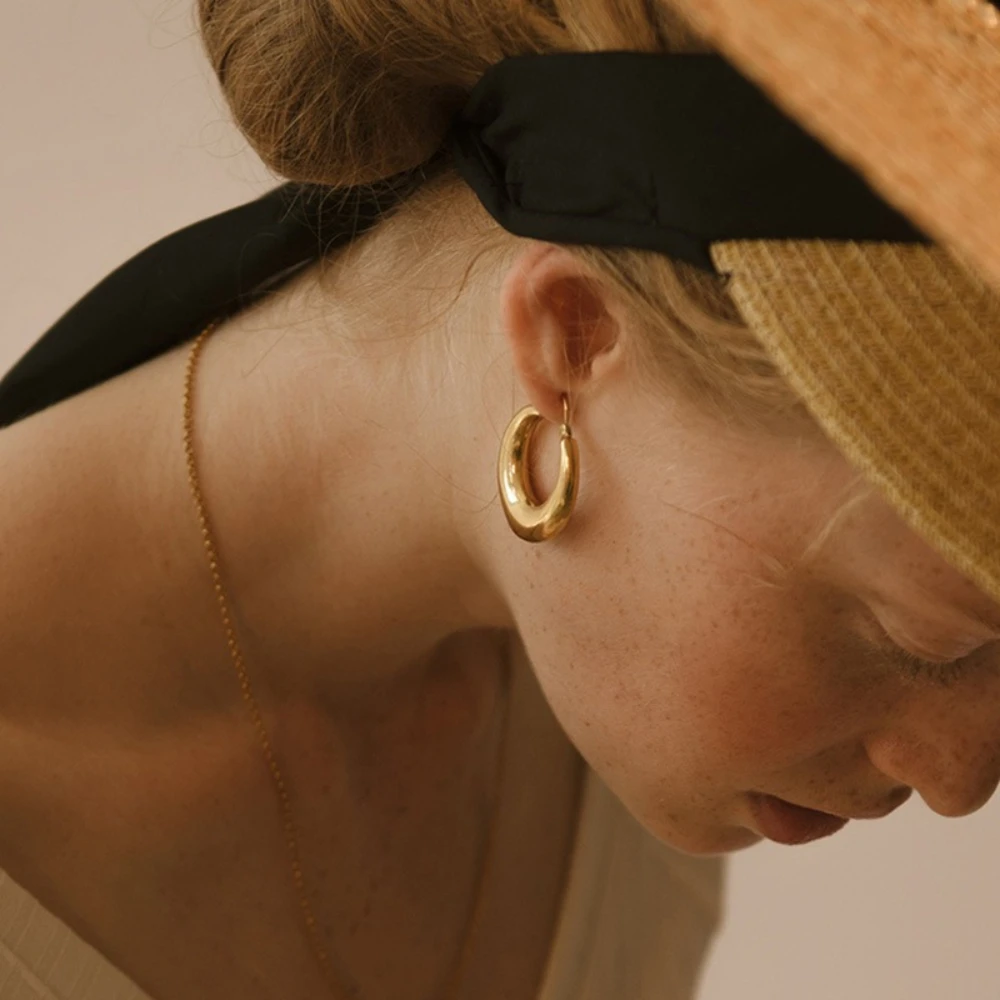 Triple Golden Eclipse Hoops Earrings Bundle