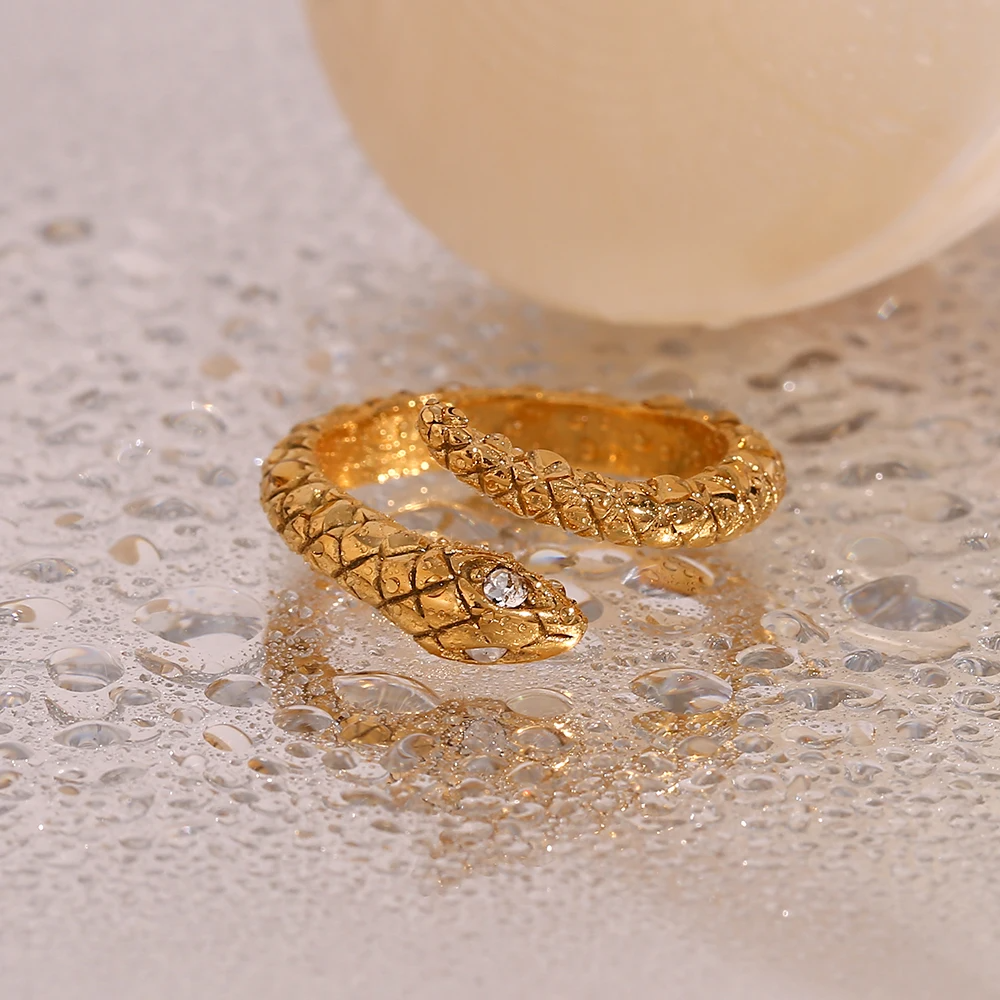 Serpentine Crystal Ring