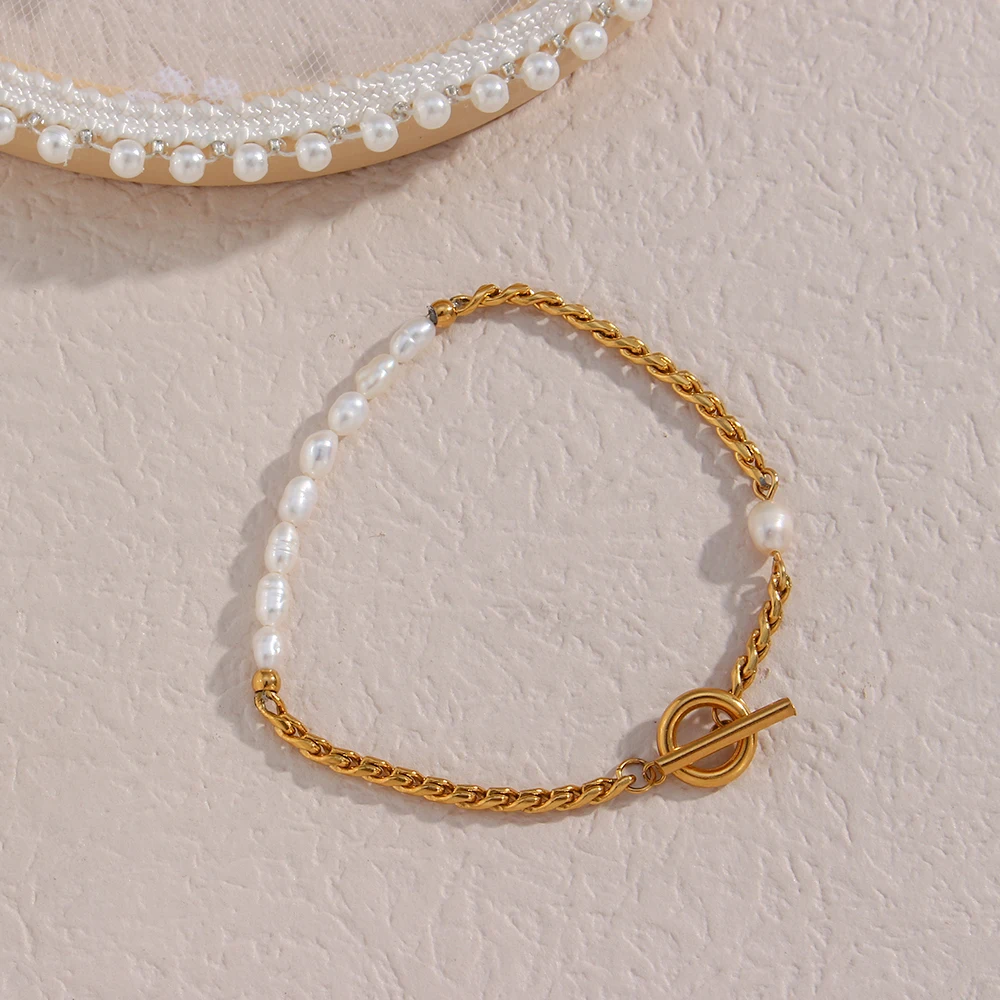 Ocean Pearl Chain Bracelet