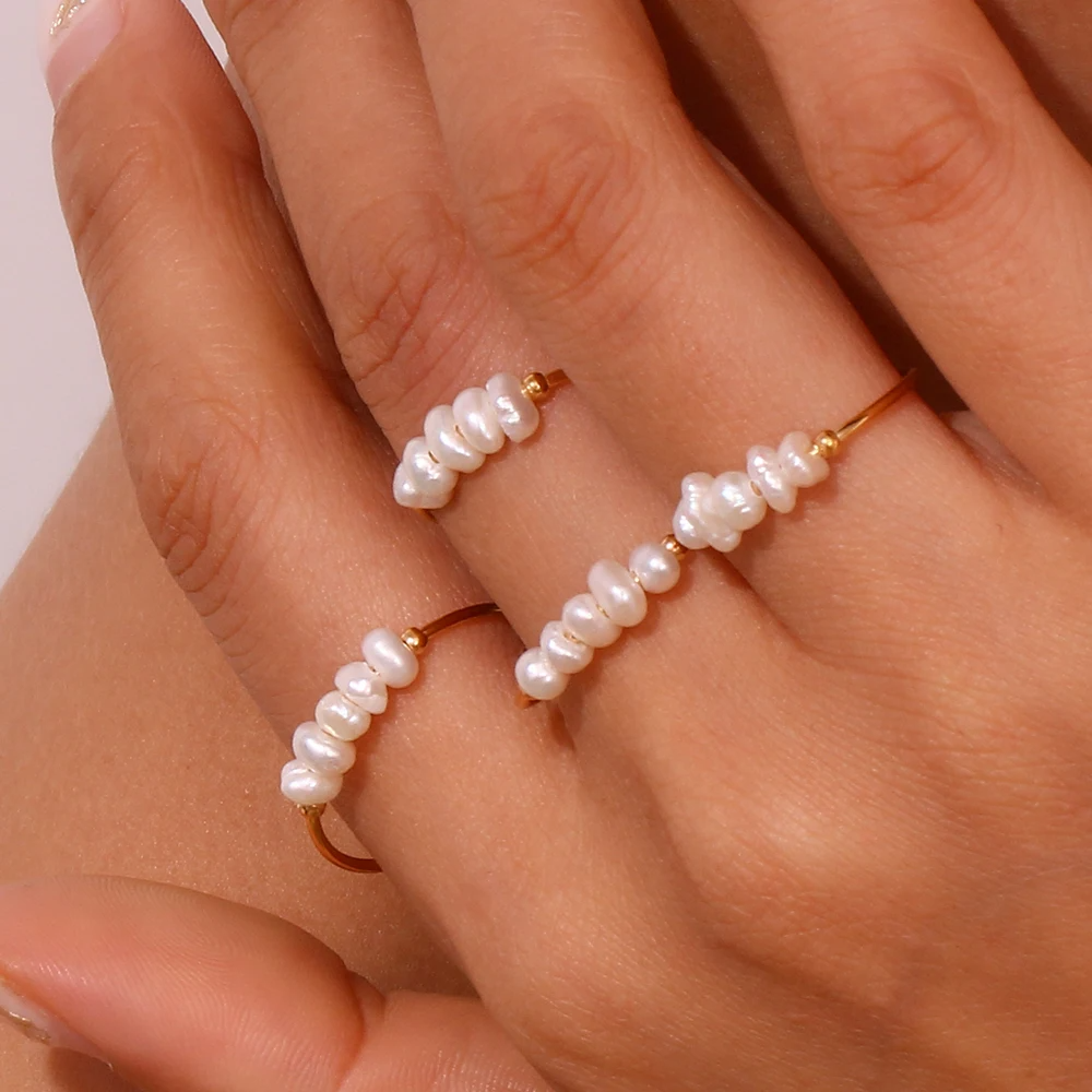 Lustrous Pearl Rings