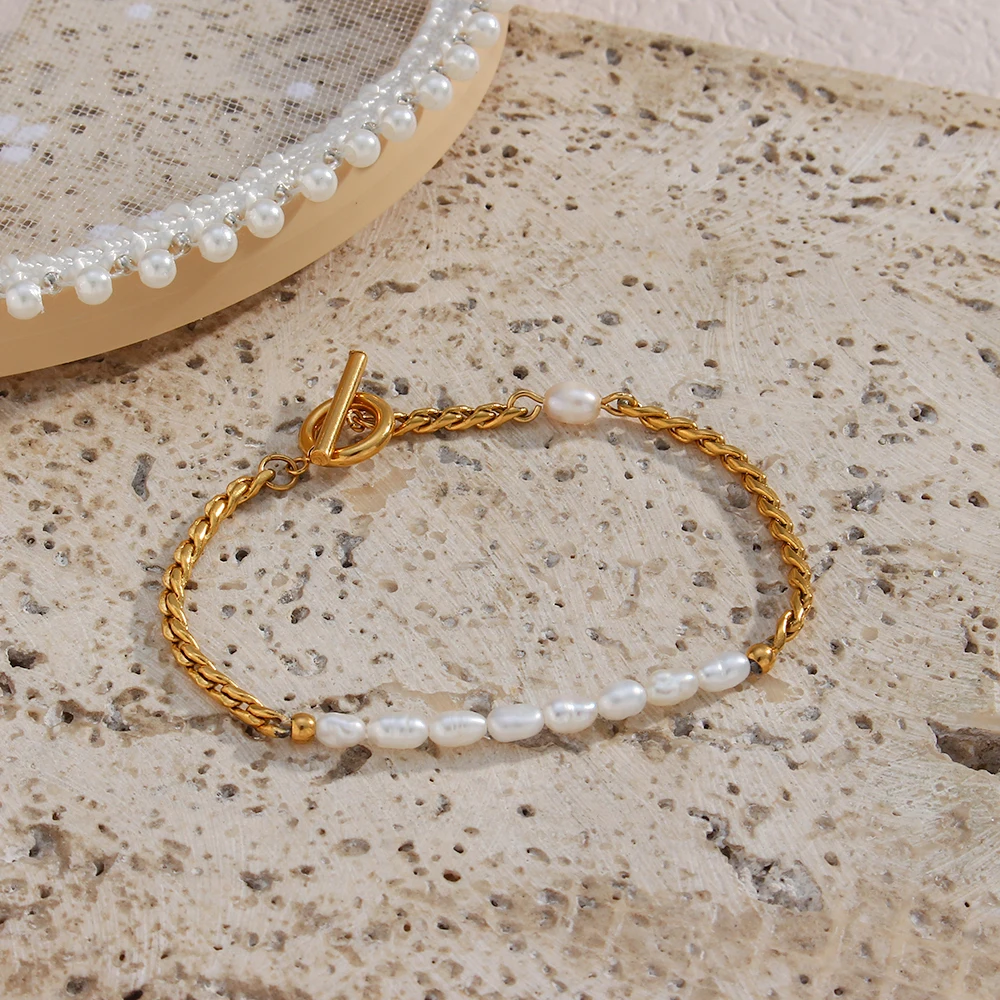 Ocean Pearl Chain Bracelet