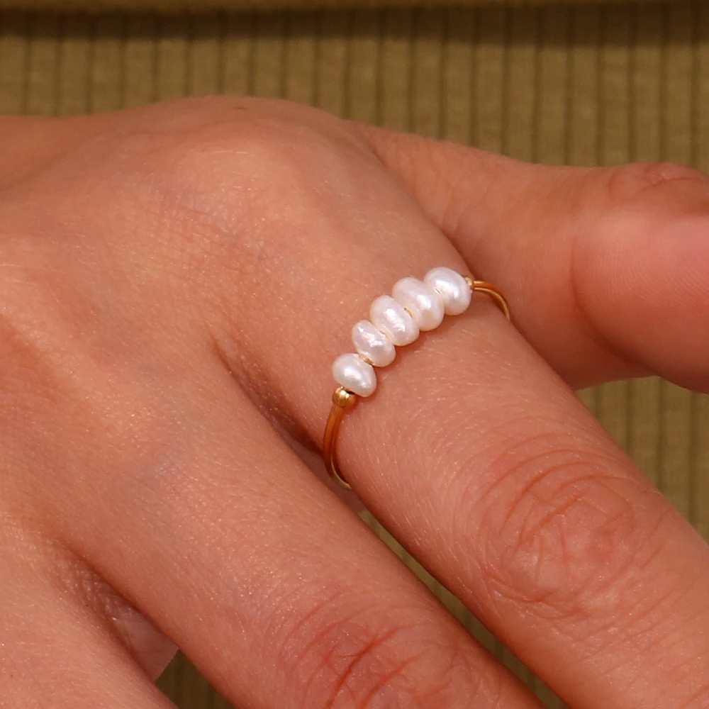 Lustrous Pearl Rings