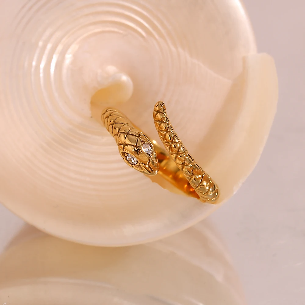 Serpentine Crystal Ring