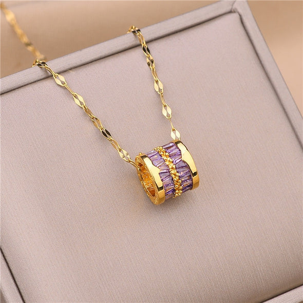 Crystal Elegance Necklace '18k Gold Plated'