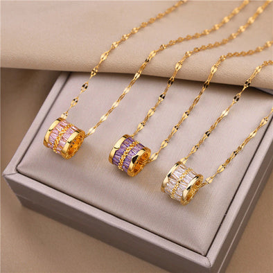 Crystal Elegance Necklace '18k Gold Plated'