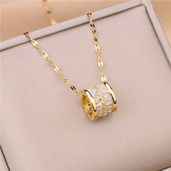 Crystal Elegance Necklace '18k Gold Plated'