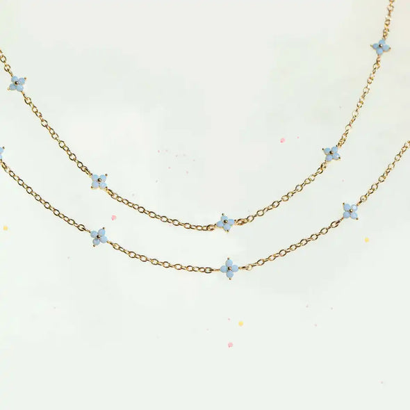 Blue Crush Bloom Anklet '18k Gold Plated'