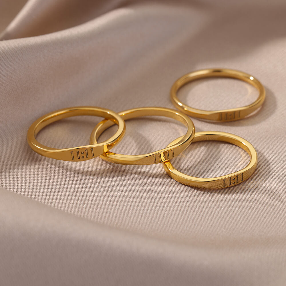 14K Gold Engraved Wedding Ring