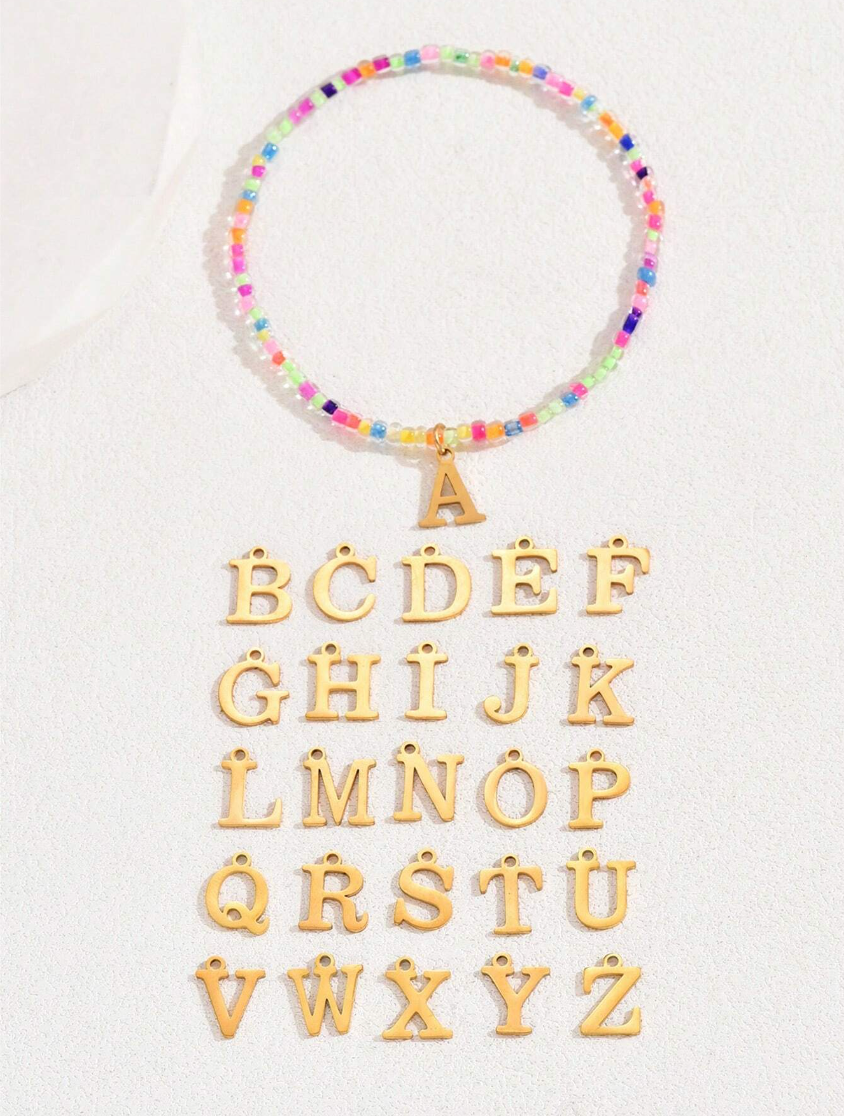 Boho Bliss Initial Anklet '18k Gold Plated'