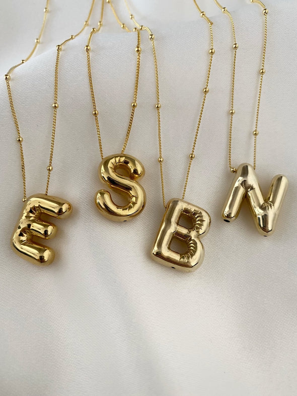 Balloon Alphabet Pendant '18k Gold Plated'