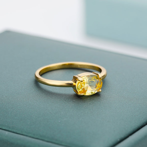 Elegant Birthstone Rings '18k Gold Plated'
