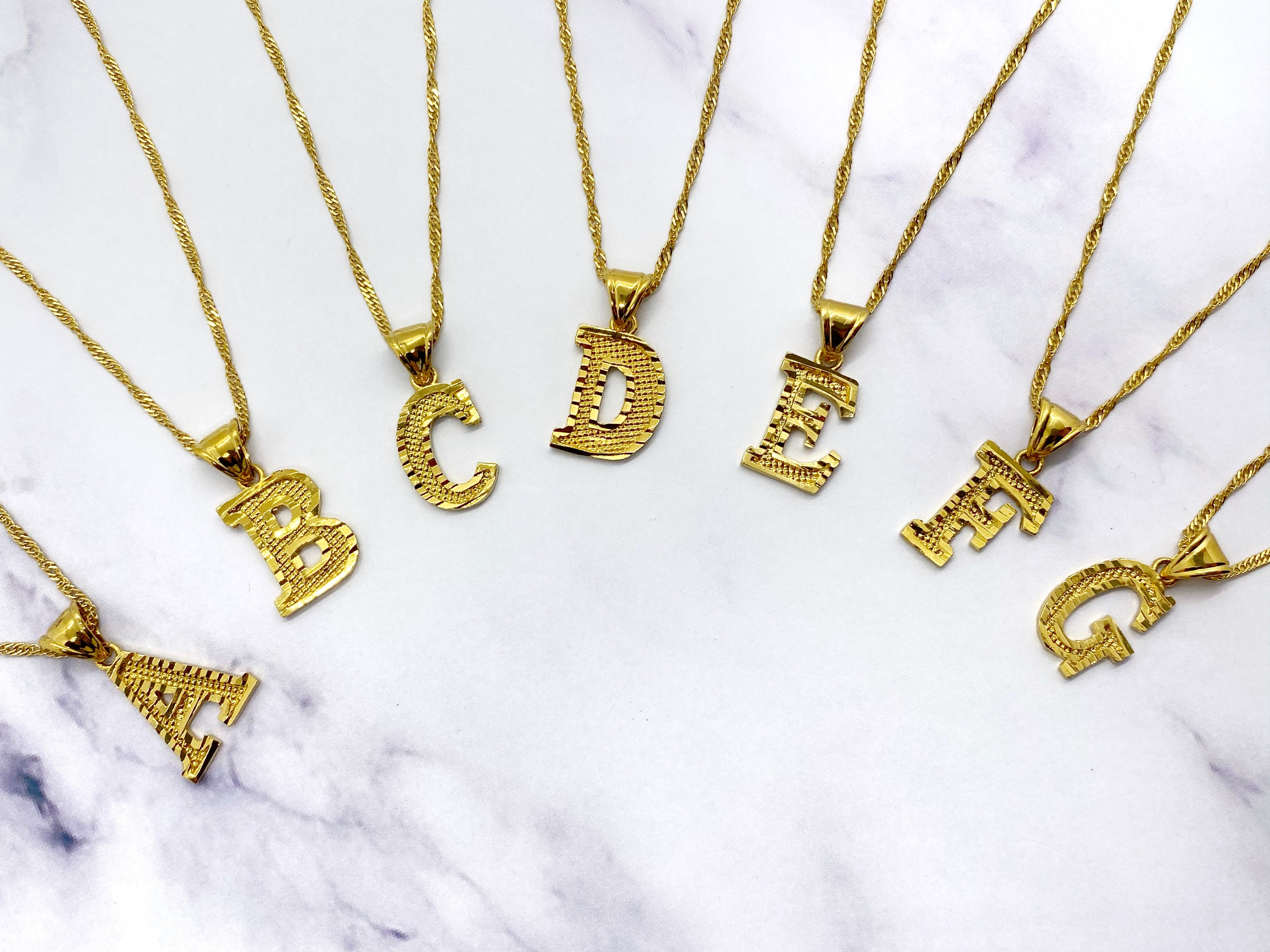 Alphabet Pendant '18k Gold Plated' – Vlessi