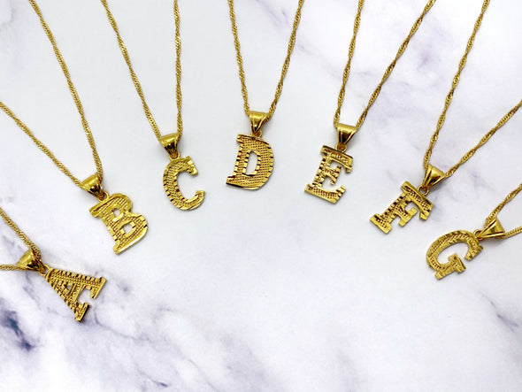 Alphabet Pendant '18k Gold Plated'