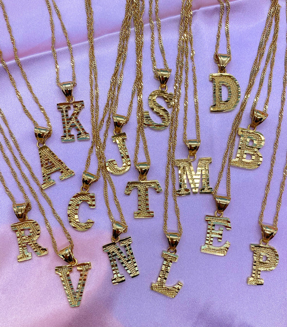 Alphabet Pendant '18k Gold Plated'