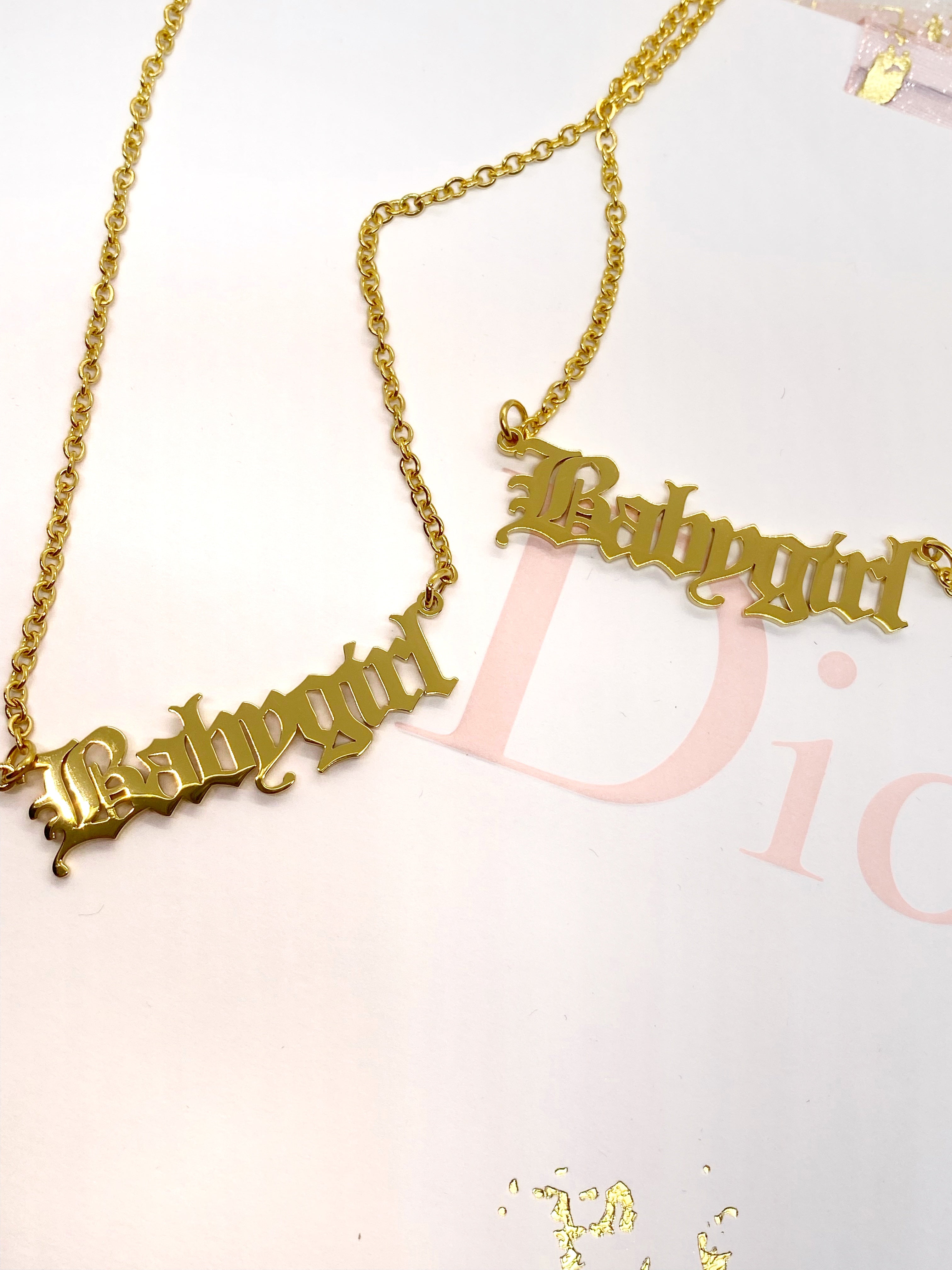 Old English Babygirl Pendant
