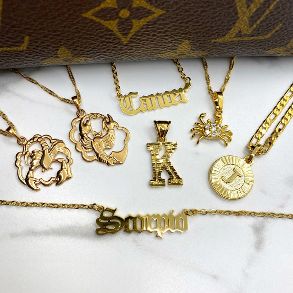 Alphabet Pendant '18k Gold Plated'